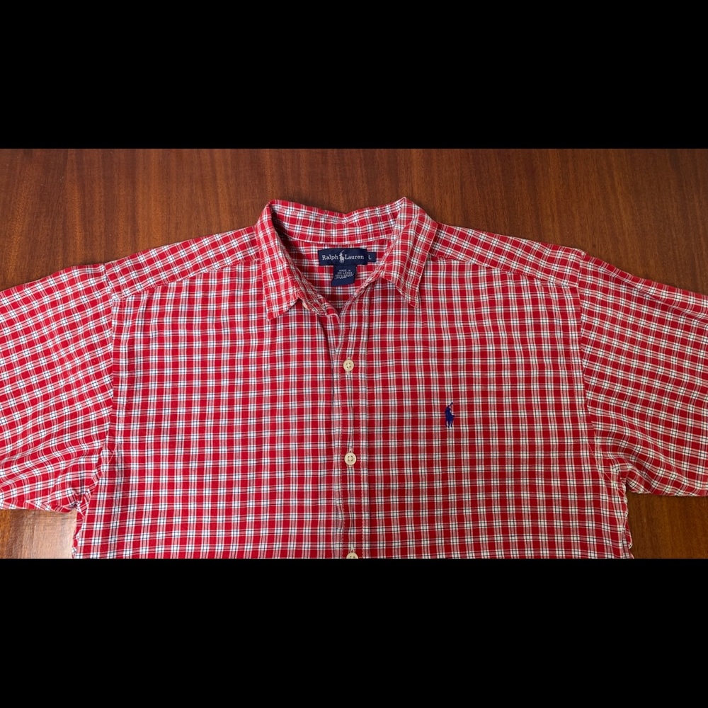 Ralph Lauren Youth Shortsleeve Red checked Shirt